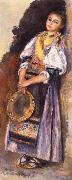Pierre Auguste Renoir, Italian woman witb Iambourine